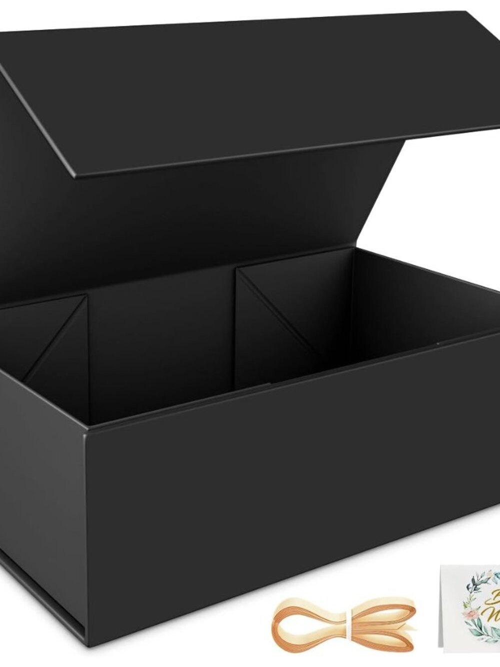 Black Gift Box, 12x6x4'' Gift Boxes with Lids for Presents